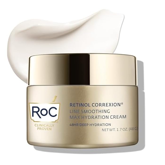 RoC Retinol Correxion Max Daily Hydration Anti-Aging Face Moisturizer with Hyaluronic Acid, Oil Free Skin Care Cream for Fine Lines, Dark Spots, Post-Acne Scars, Retinol Moisturizer, 1.7 Ounces - Image 1